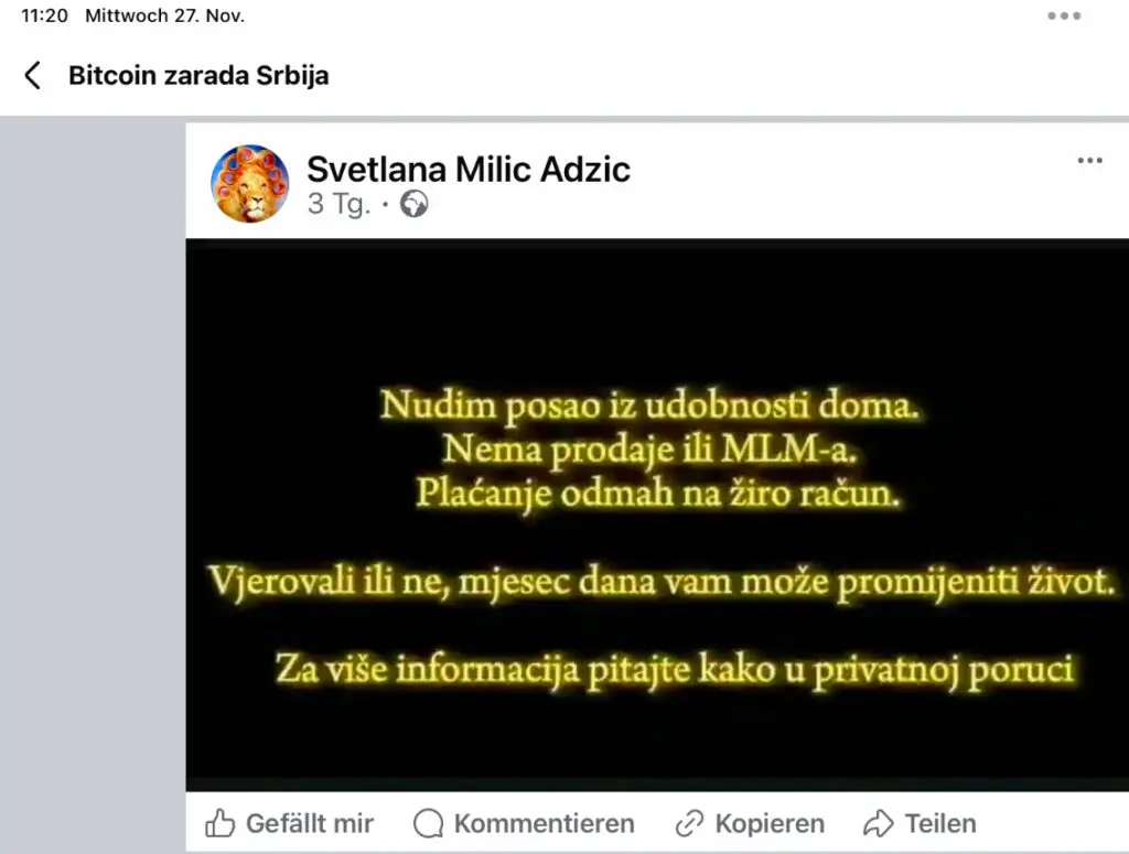 Jednostavan posao od kuće uz Bitcoin zaradu bez prodaje ili MLM-a.