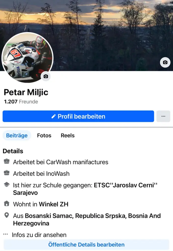 Petar Miljics Facebook profil sa zanimljivim informacijama o motociklizmu i životu u Švicarskoj, Kako prepoznati pravi 