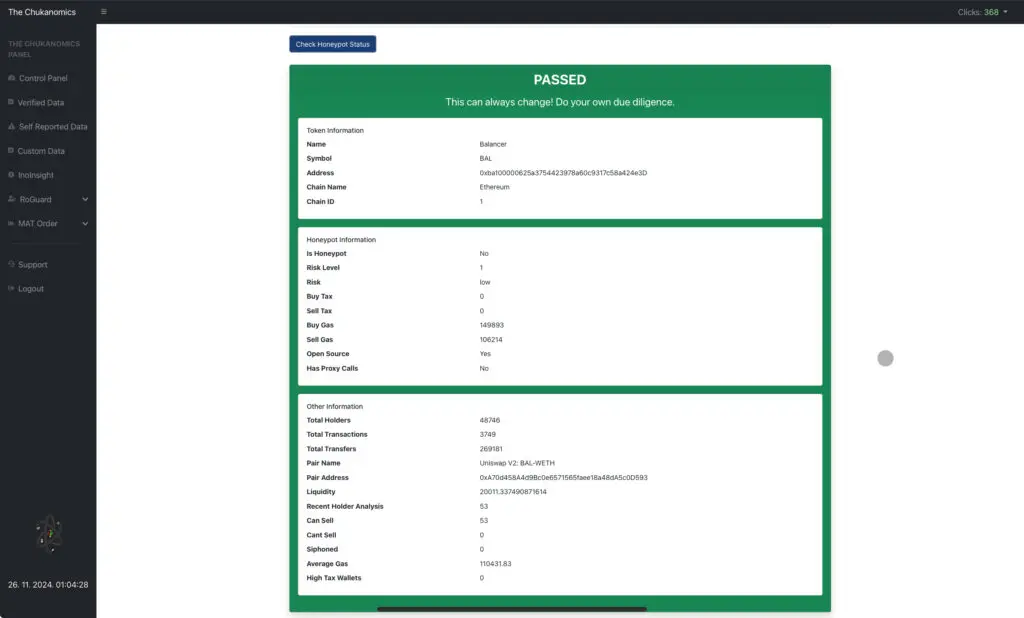 Analiza Balancer tokena: sigurnost, rizik, informacije o tokenu i trgovini.