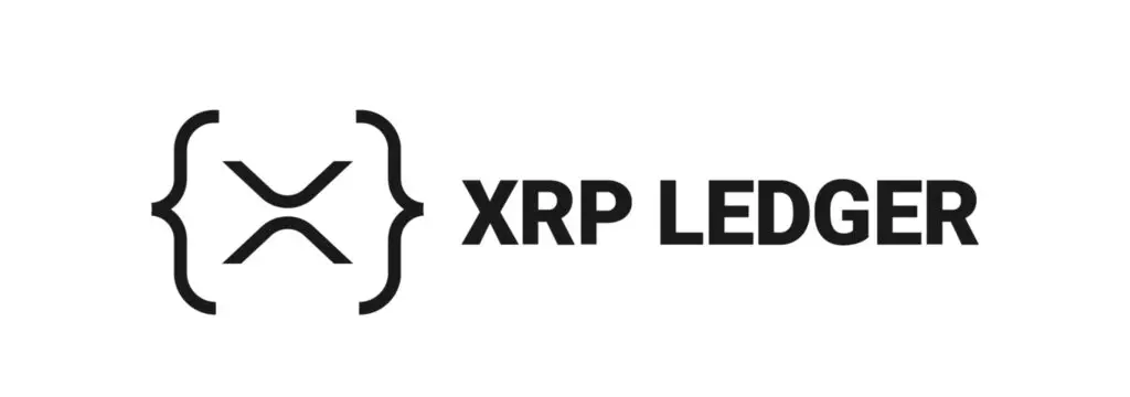 Moderna minimalistička oznaka XRP Ledger s tehnologijom i financijama.