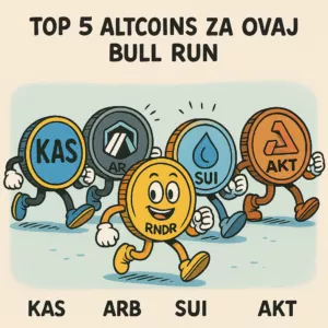 Top 5 altcoins utrka: RNDR, KAS, ARB, SUI, AKT, bikovsko tržište.