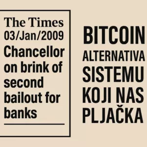 Bitcoin alternativa krizi banaka i pljačkaškom sustavu.