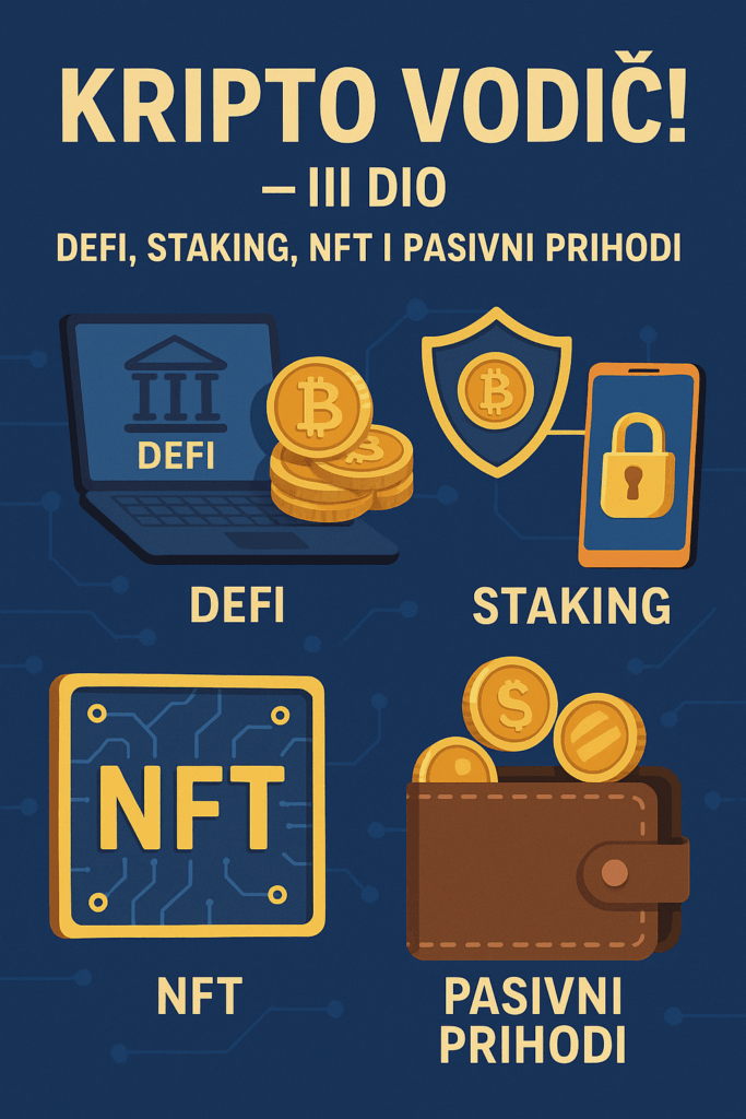 Kripto vodič: DeFi, Staking, NFT i pasivni prihodi od kriptovaluta.