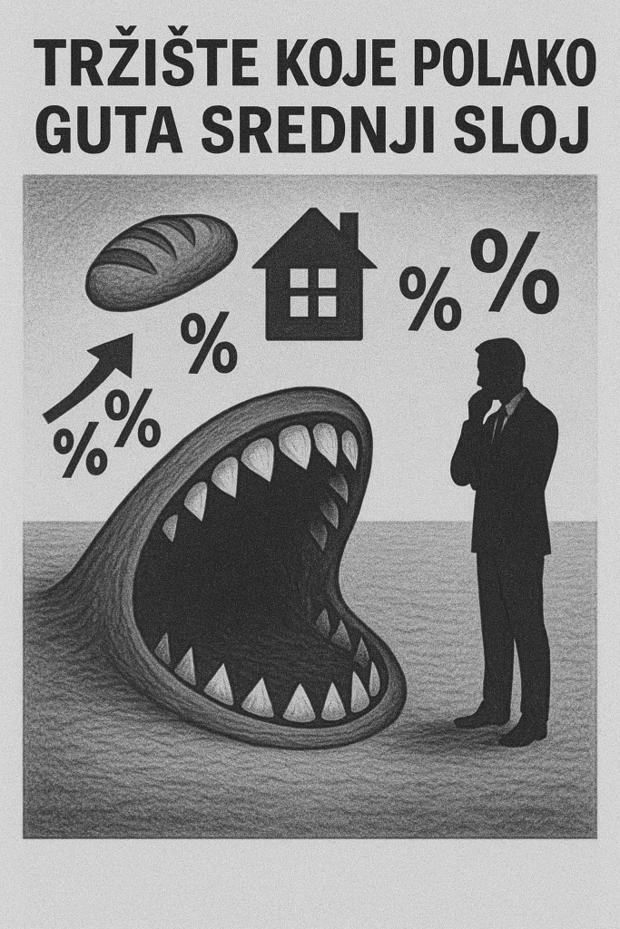 Tržište proždire srednji sloj, rastuće cijene, ekonomska kriza.