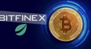 Bitfinex logo i Bitcoin simboliziraju inovacije u digitalnim financijama i održivosti.