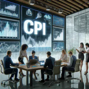 Stručnjaci raspravljaju o potrošačkom indeksu (CPI) u modernoj konferencijskoj sali.