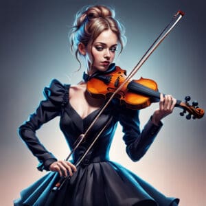 Galaxy Digital inovativni kredit: Inspirativna žena virtuozno svira na Stradivarius violini