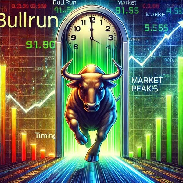 Bear market Bik juri kroz svijetlu arh, simbolizirajući snagu i optimizam u financijskom tržištu.