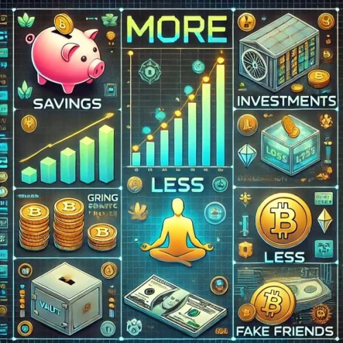 Futuristička ilustracija o financijskom rastu, osobnoj dobrobiti, investicijama i sigurnosti sredstava, Kako povečati štednju 