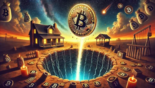Magical Bitcoin krajolik s veselim kućama, svjetlucavim zvezdama i mističnim energijama. Grafikon povijesnih cijena Bitcoina
Pad cijene Bitcoina 2025
Akumulacija Bitcoina od strane institucija