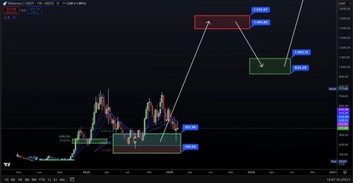 Bittensor Usdt Tjedni Kripto Grafikon S Projekcijama,Gdje se nalazimo 