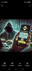 Hakerski scenarij: Phishing napad, kriptovalute, sigurnost, Binance, Bitcoin, anonimnost, binarni kod.