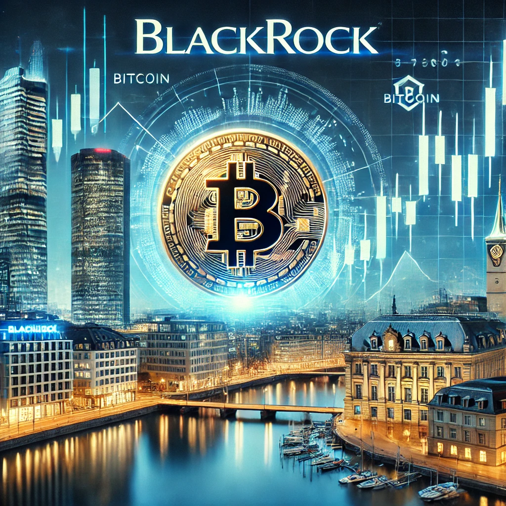 Gradski Pejzaz Sa Bitcoin I Blackrock Temom