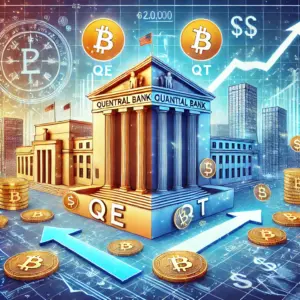 Central banks vs cryptocurrency: ekonomija, inovacije, blockchain tehnologija, kvantitativno ublažavanje i pooštravanje.