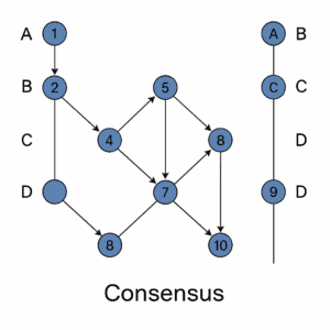 Složeni i linearni grafovi konsenzusa prikazuju mehanizme donošenja odluka.