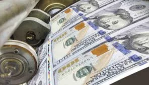 Proces tiskanja novčanica: sigurnosne značajke, Benjamin Franklin, plave i zelene nijanse. intervencija FED-a