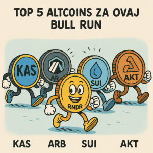 Top 5 altcoins utrka: RNDR, KAS, ARB, SUI, AKT, bikovsko tržište.