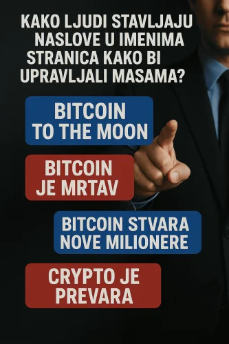 Promocija Bitcoin mišljenja: volatilnost, bogatstvo, prevara, medijski senzacionalizam.Balkanski kripto stručnjaci