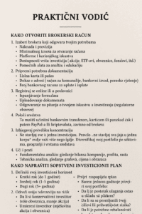 Praktični vodič za otvaranje brokerskog računa i izradu investicionog plana.