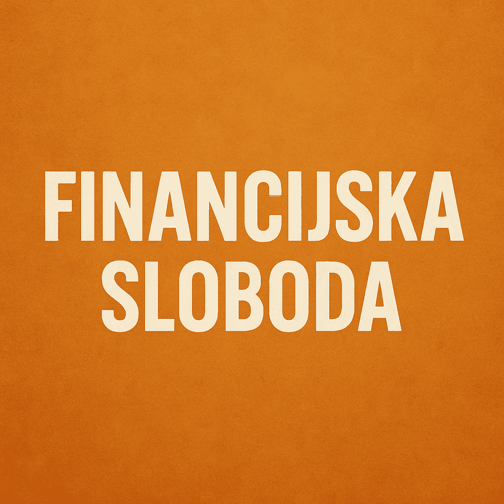 Minimalistički dizajn na narančastoj pozadini s tekstom Financijska sloboda za inspiraciju.put do financijske slobode