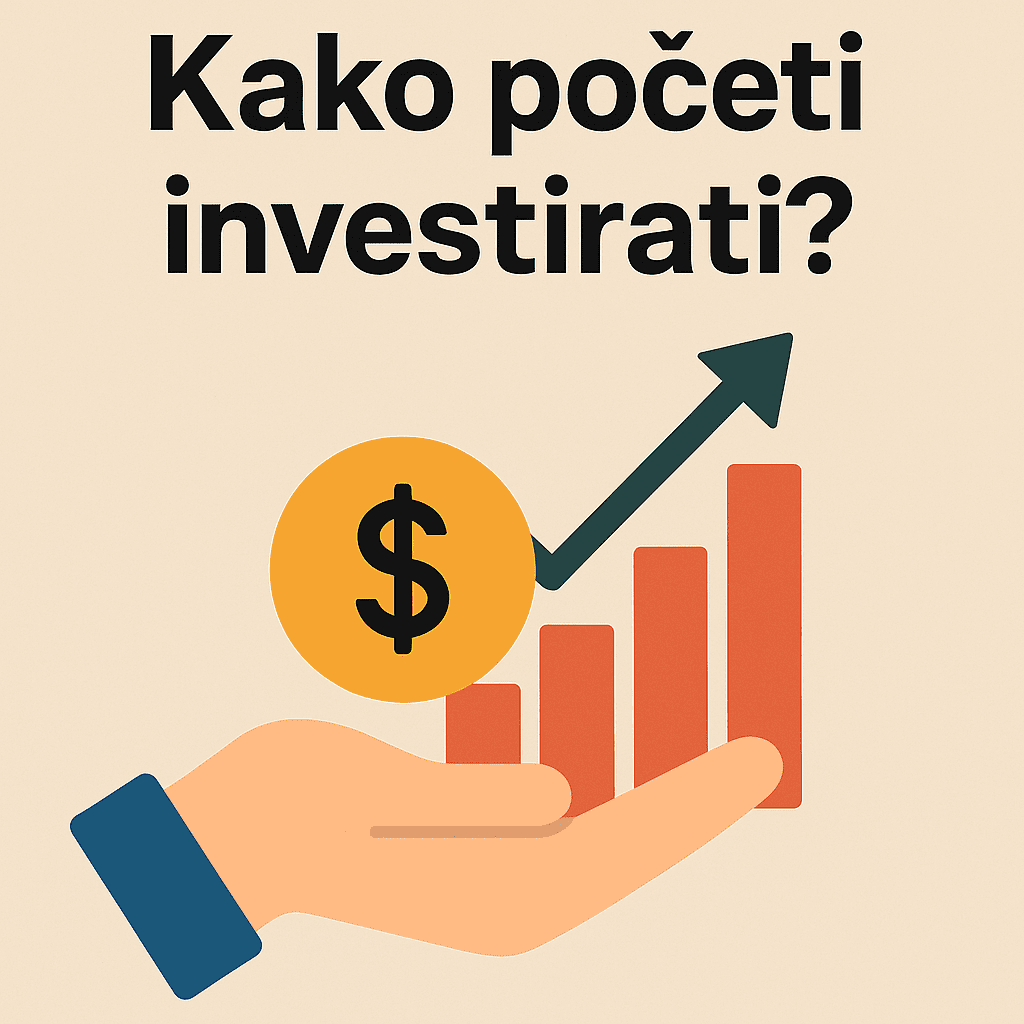 Kako početi investirati: financijski rast, ulaganja, graf, dolar, ruka, strelica.