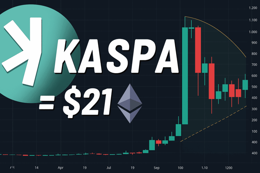 Kaspa cijena i usporedba s Ethereumom na tržištu kriptovaluta uz grafikon cijena.KASPA će za  zamijeniti ETH