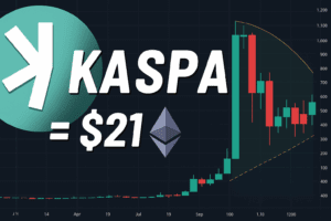 Kaspa cijena i usporedba s Ethereumom na tržištu kriptovaluta uz grafikon cijena.