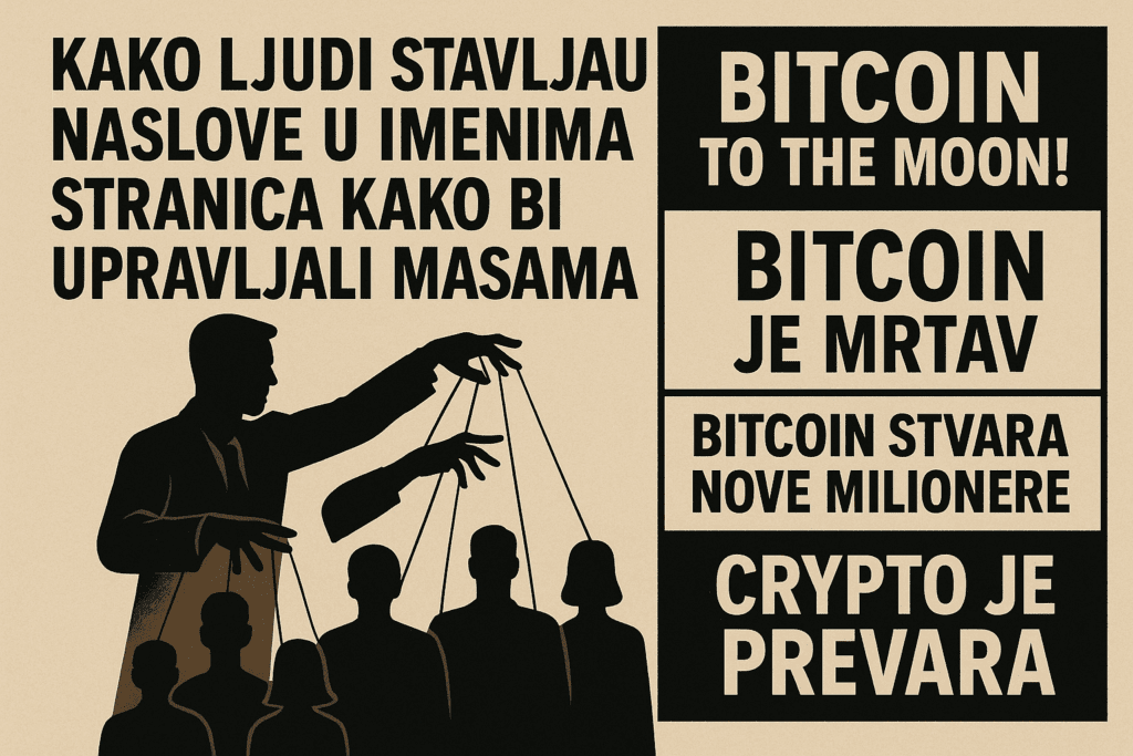 Kritika kontrole medija: marionete kriptovaluta i utjecaj naslova.naslovi su oružje