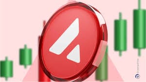 Značka crvene boje s tržišnim grafikonima, tehnološko i financijsko značenje.