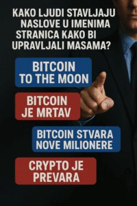 Promocija Bitcoin mišljenja: volatilnost, bogatstvo, prevara, medijski senzacionalizam.