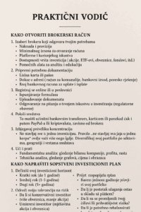 Praktični vodič za otvaranje brokerskog računa i izradu investicionog plana.