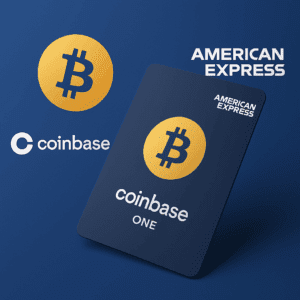 Coinbase i American Express kartica s Bitcoin simbolom, kriptovalute i financijsko partnerstvo.