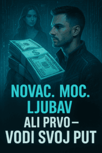 Poster: novac, moć, ljubav, izbor, muškarac, žena, tehnologija, motivacija, moderno, drama, životni put.
