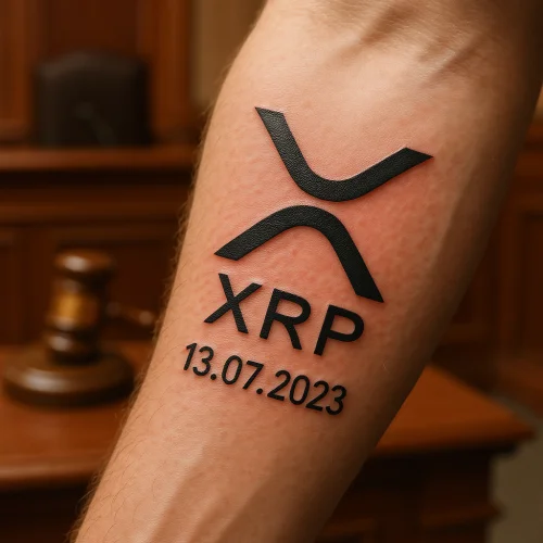 Xrp Kriptovaluta  Tetovaza I Sudska Presuda Simbolican Datum 13072023