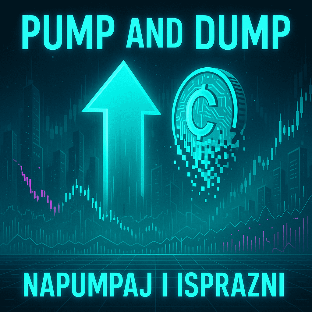 Pump and Dump grafikon kripto prevare.