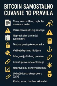 Bitcoin samostalno čuvanje: 10 pravila sigurnosti.