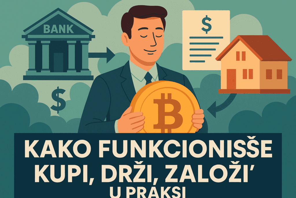 Kripto i nekretnine financijska strategija: kupi, drži, založi.