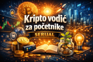 Kripto vodič za početnike serijal: Bitcoin, kriptovalute, sigurnost i rast.