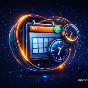 Digitalni kalendar i satovi za upravljanje vremenom s futurističkim svjetlom.