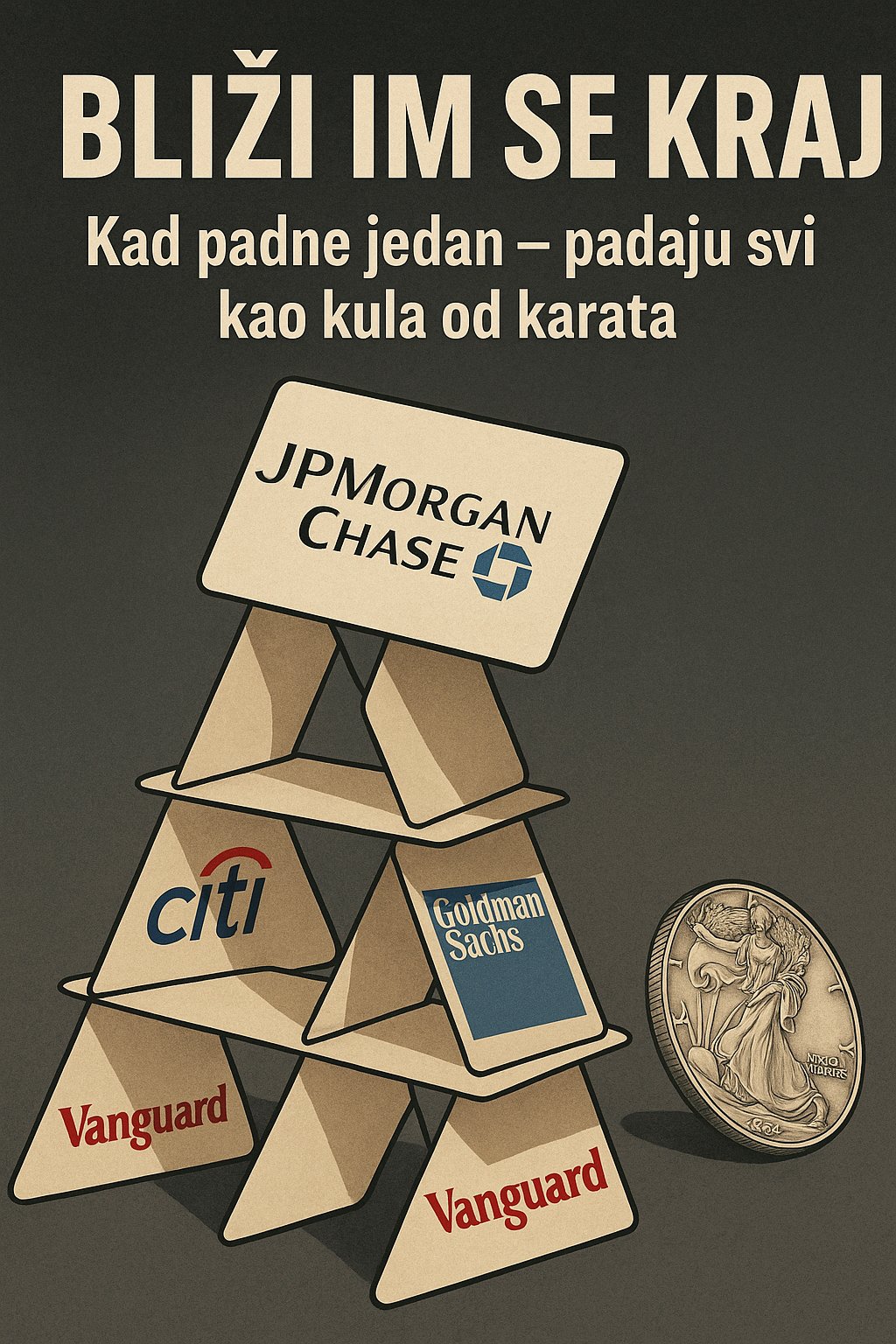 Kovanica ruši kulu od karata banaka: financijska kriza.