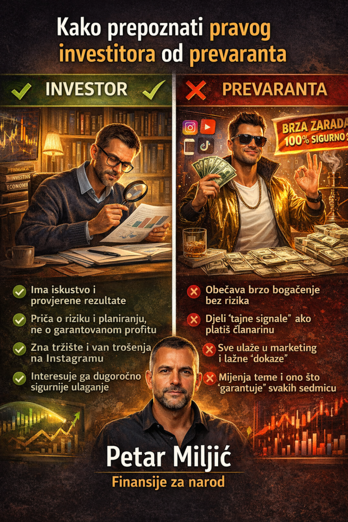 Infografika: Kako prepoznati pravog investitora od prevaranta i zaštititi finansije.