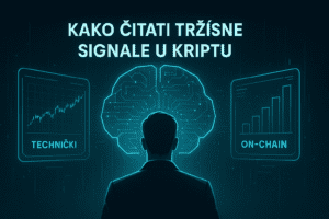 Futuristički hologrami koji prikazuju kako čitati tržišne signale u kriptu