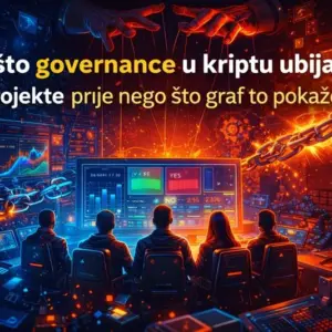 Kripto governance: upravljanje projektima, problemi i rizici. Grafikon cijene i struktura projekta.