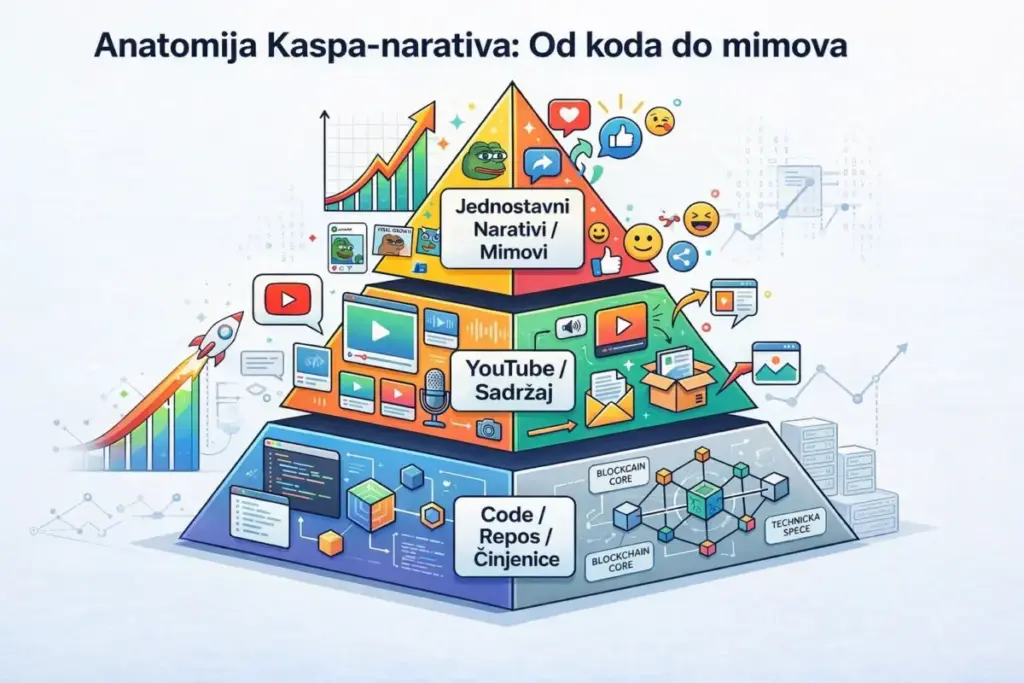 Kaspa – Anatomija Narativa: od Koda do Mimova 2026