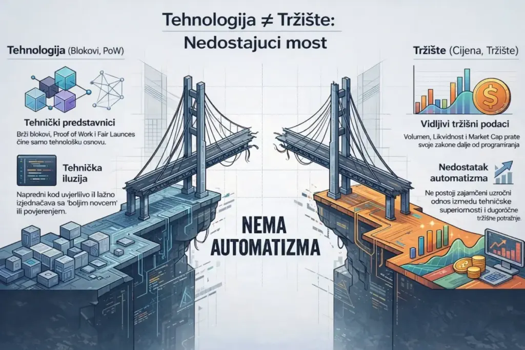 KASPA – tehnologija i tržište: zašto između njih ne postoji automatizam