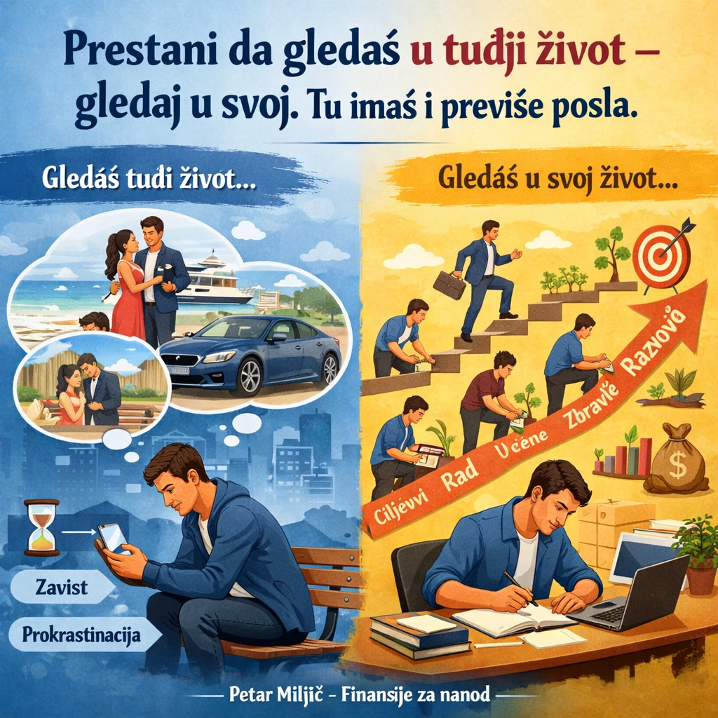 Prestani da gledaš u tuđi život – gledaj u svoj. Tu imaš i previše posla.