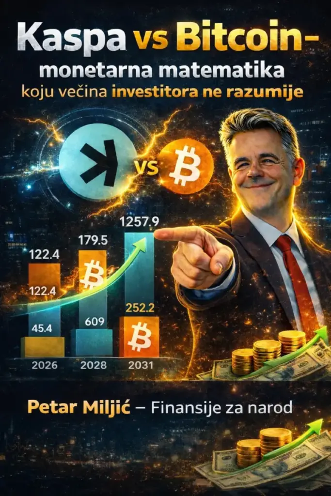 Kaspa vs Bitcoin – monetarna matematika koju većina investitora ne razumije