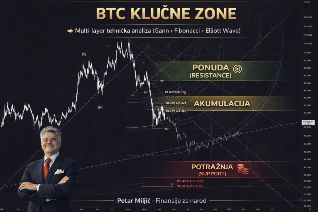 BTC KLJUČNE ZONE – GDJE SE LOMI ODLUKA TRŽIŠTA