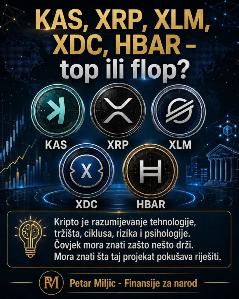KAS, XRP, XLM, XDC, HBAR – top ili flop?