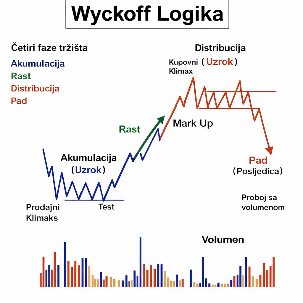 Wyckoff logika – kako tržište zaista funkcioniše